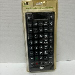 Black 8-in-1 Jumbo Universal Remote
